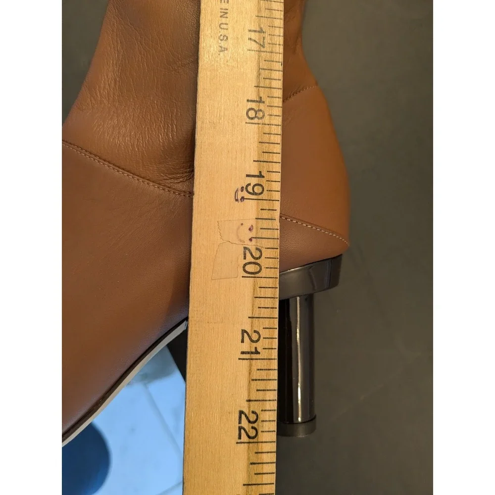 NIB Tibi‎ Caleb Calf Tan Leather Over The Knee Pointed Toe Boots  Size 36